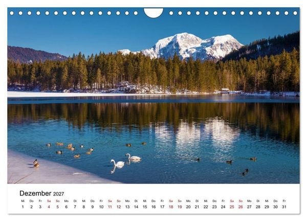 Produktbild: Bayerische Seen - Wo die Berge das Wasser ber&uuml;hren (Wandkalender 2027 DIN A4 quer), CALVENDO Monatskalender