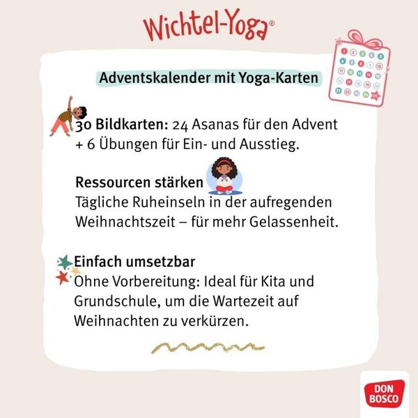 Produktbild: Wichtel-Yoga-Adventskalender. 24 Asanas f&uuml;r die Winter- und Weihnachtszeit