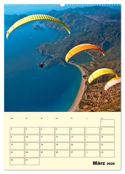 Produktbild: Paragliding - extrem aufregend (Wandkalender 2026 DIN A2 hoch), CALVENDO Monatskalender
