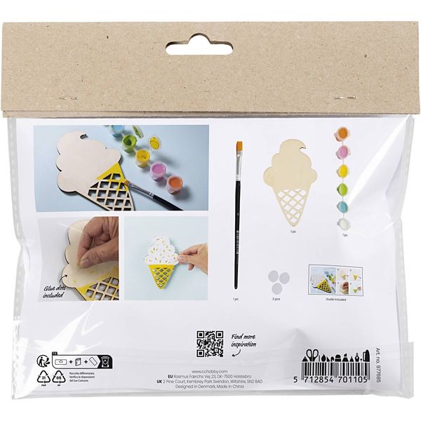 Produktbild: Creativ Company Mini Kreativ Set Malen, Eiswaffel, Sortierte Farben