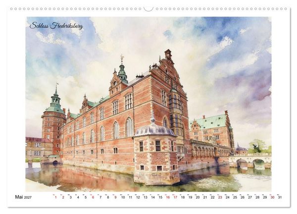 Produktbild: Schl&ouml;ssertour durch D&auml;nemark (hochwertiger Premium Wandkalender 2027 DIN A2 quer), Kunstdruck in Hochglanz