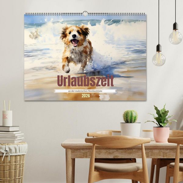 Produktbild: Urlaubszeit an der malerischen Nordseek&uuml;ste (Wandkalender 2026 DIN A2 quer), CALVENDO Monatskalender