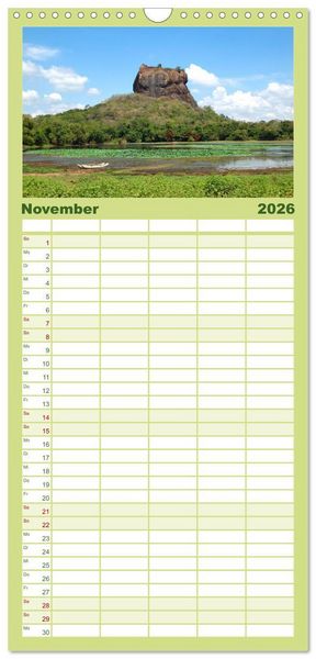 Produktbild: Familienplaner 2026 - Sri Lanka mit 5 Spalten (Wandkalender, 21 x 45 cm) CALVENDO