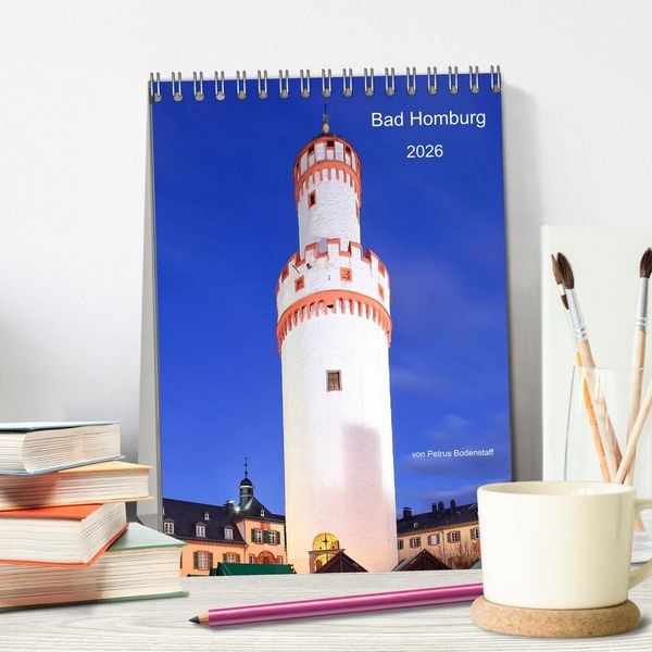 Produktbild: Bad Homburg 2026 von Petrus Bodenstaff (Tischkalender 2026 DIN A5 hoch), CALVENDO Monatskalender