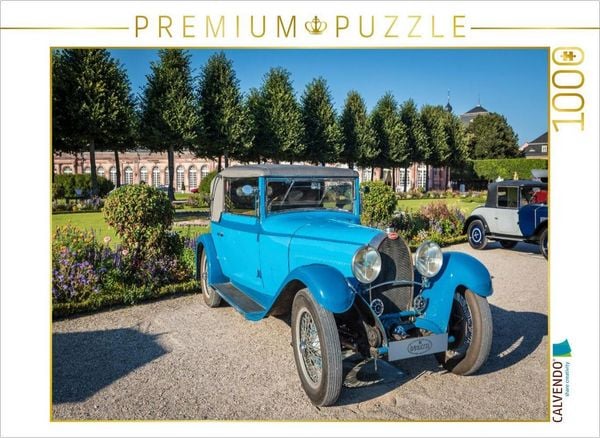 CALVENDO Puzzle Bugatti Typ 44 Cabriolet Gangloff (Frankreich, 1929) | 1000 Teile Lege-Größe 64x48cm Foto-Puzzle für glückliche Stunden
