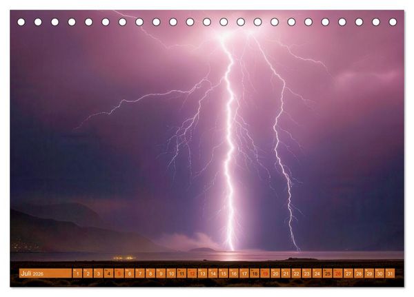 Produktbild: Mega-Blitze (Tischkalender 2026 DIN A5 quer), CALVENDO Monatskalender