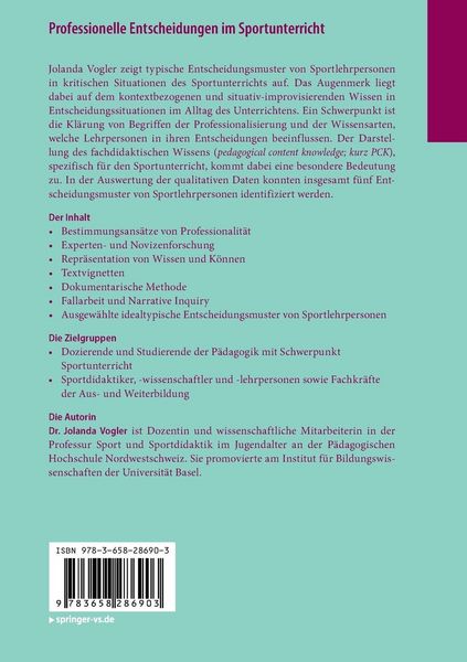 Produktbild: Professionelle Entscheidungen im Sportunterricht