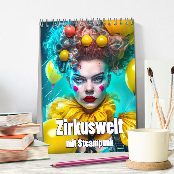 Produktbild: Zirkuswelt mit Steampunk (Tischkalender 2026 DIN A5 hoch), CALVENDO Monatskalender