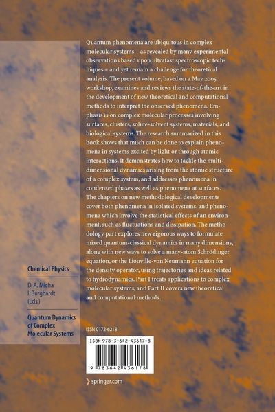 Produktbild: Quantum Dynamics of Complex Molecular Systems