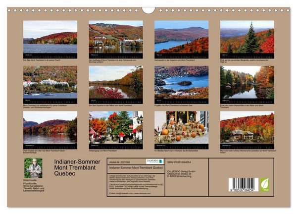Produktbild: Indianer-Sommer Mont Tremblant Quebec (Wandkalender 2026 DIN A3 quer), CALVENDO Monatskalender