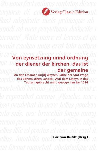 Produktbild: Von eynsetzung unnd ordnung der diener der kirchen, das ist der gemaine