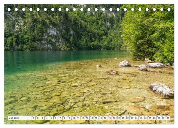 Produktbild: Bayerns sch&ouml;nste Seen (Tischkalender 2026 DIN A5 quer), CALVENDO Monatskalender