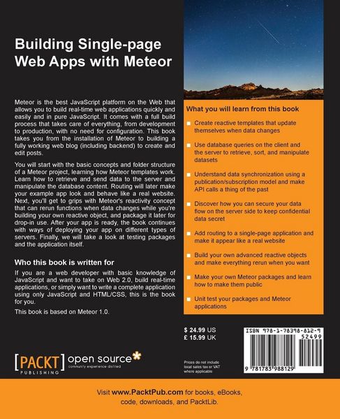Produktbild: Building Single-page Web Apps with Meteor