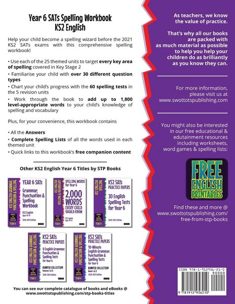 Produktbild: Year 6 SATs Spelling Workbook KS2 English