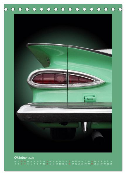 Produktbild: US Klassiker 1956 bis 1966 (Tischkalender 2026 DIN A5 hoch), CALVENDO Monatskalender