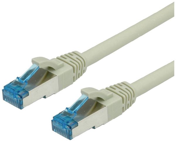 Value 21.99.0867 RJ45 Patchkabel CAT 6a S/FTP 10.00m Grau 1St.