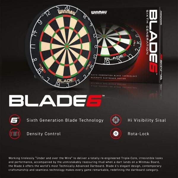Produktbild: Winmau 3033 - Dartboard Blade 6, Dartscheibe