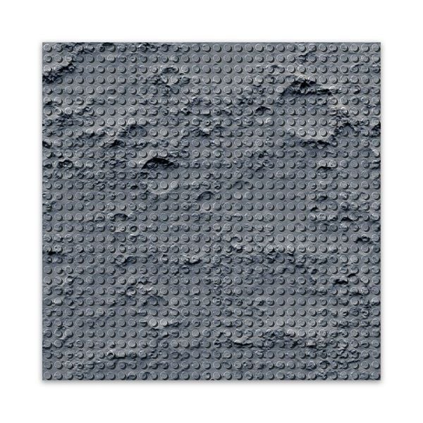 Produktbild: BRIXIES 225004 - Platte 32 x 32 Mond, Fotorealistische Bauplatte, 1 St&uuml;ck