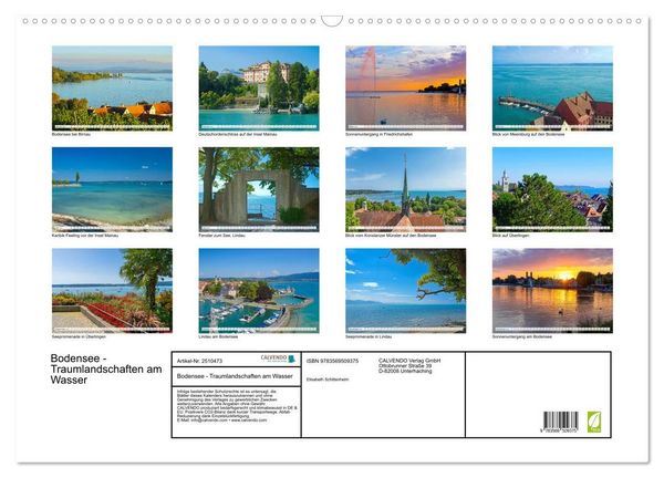 Produktbild: Bodensee - Traumlandschaften am Wasser (Wandkalender 2027 DIN A2 quer), CALVENDO Monatskalender