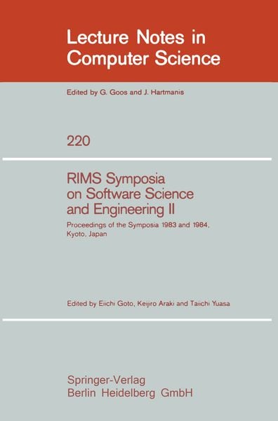 Produktbild: RIMS Symposium on Software Science and Engineering II