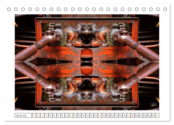 Produktbild: Faszination Spiegelung - Industrie und Technik (Tischkalender 2026 DIN A5 quer), CALVENDO Monatskalender
