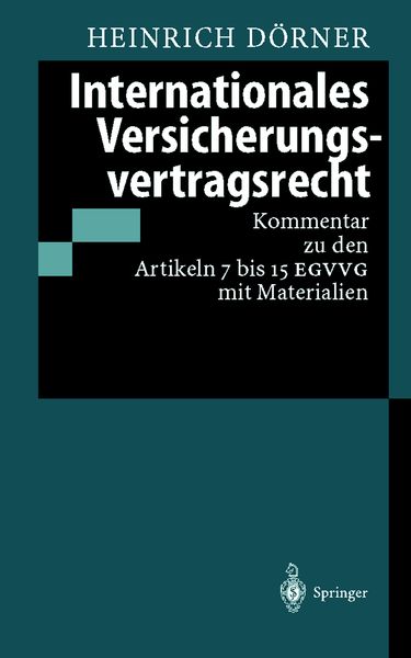 Produktbild: Internationales Versicherungsvertragsrecht