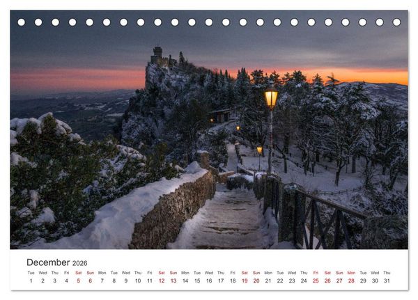 Produktbild: San Marino The oldest Republic in the world (Desk Calendar 2026 DIN A5 landscape), CALVENDO 12 Month DeskCalendar