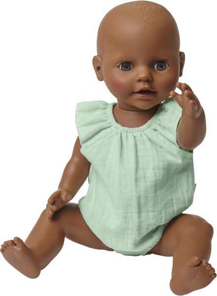 Produktbild: Heless - Puppen-Body mit R&uuml;schen aus 100 % Bio-Baumwolle, mint, Gr. 28-35cm