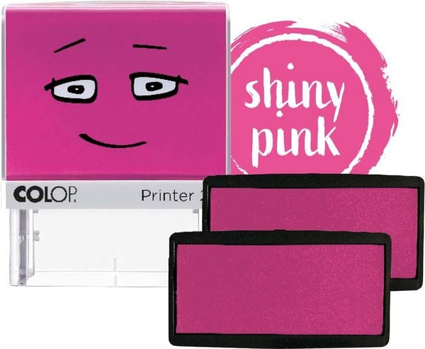 COLOP NIO Ersatz-Stempelkissen, Packung mit 2 Stempelkissen, soft pink