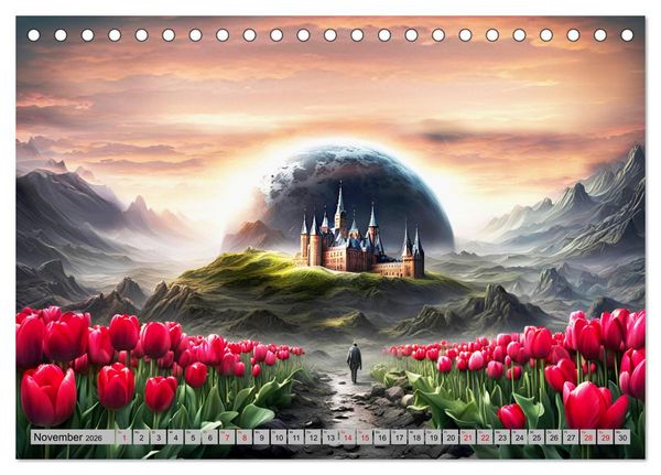 Produktbild: Mondzauberschein (Tischkalender 2026 DIN A5 quer), CALVENDO Monatskalender