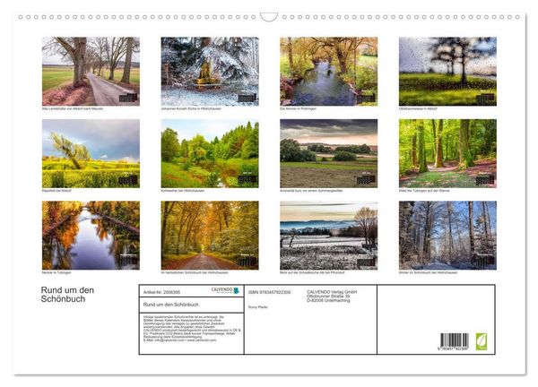 Produktbild: Rund um den Sch&ouml;nbuch (Wandkalender 2026 DIN A2 quer), CALVENDO Monatskalender