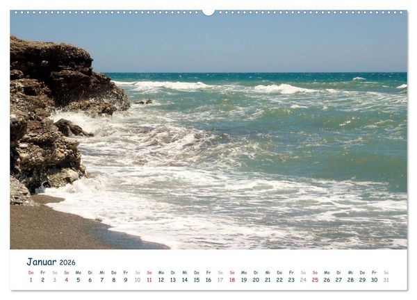 Produktbild: COSTA DEL SOL - Wellenspiel (Wandkalender 2026 DIN A2 quer), CALVENDO Monatskalender