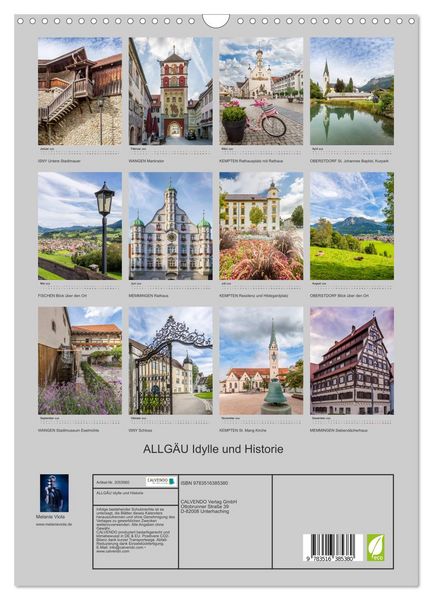 Produktbild: ALLG&Auml;U Idylle und Historie (Wandkalender 2026 DIN A3 hoch), CALVENDO Monatskalender