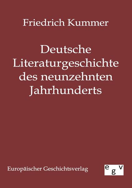 Produktbild: Deutsche Literaturgeschichte des neunzehnten Jahrhunderts