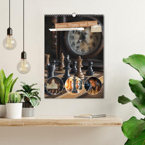 Produktbild: Dame, Turm und Matt (Wandkalender 2026 DIN A3 hoch), CALVENDO Monatskalender