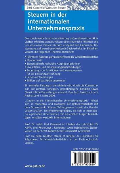 Produktbild: Steuern in der internationalen Unternehmenspraxis