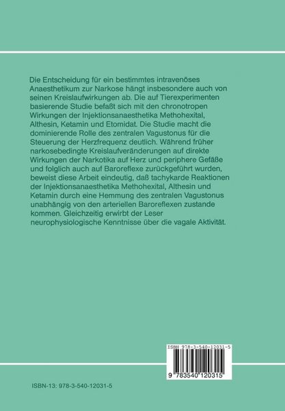 Produktbild: Vagaler Herztonus und Herzfrequenz unter dem Einflu&szlig; von Injektionsanaesthetika