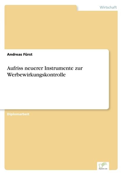 Produktbild: Aufriss neuerer Instrumente zur Werbewirkungskontrolle