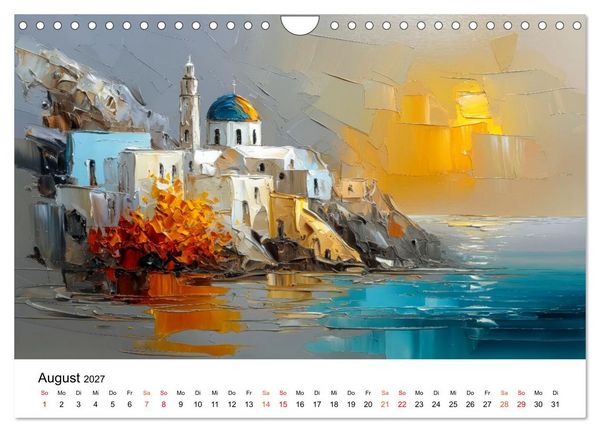 Produktbild: Mediterrane Eleganz (Wandkalender 2027 DIN A4 quer), CALVENDO Monatskalender
