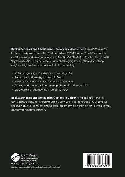 Produktbild: Rock Mechanics and Engineering Geology in Volcanic Fields