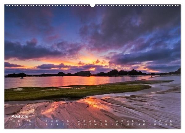 Produktbild: Land im Licht - Berge und K&uuml;sten in Oregon und Washington - von Jeremy Cram (Wandkalender 2026 DIN A2 quer), CALVENDO Monatskalender