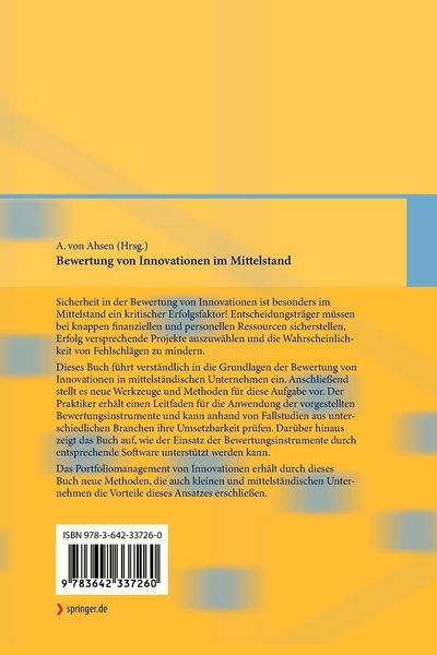 Produktbild: Bewertung von Innovationen im Mittelstand