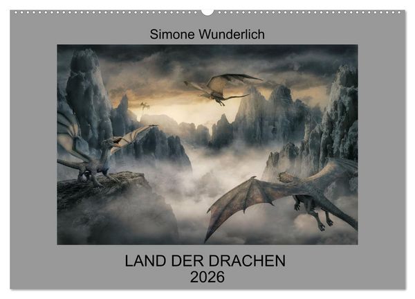 Land der Drachen (Wandkalender 2026 DIN A2 quer), CALVENDO Monatskalender