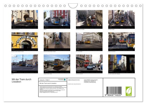 Produktbild: Mit der Tram durch Lissabon (Wandkalender 2025 DIN A4 quer), CALVENDO Monatskalender