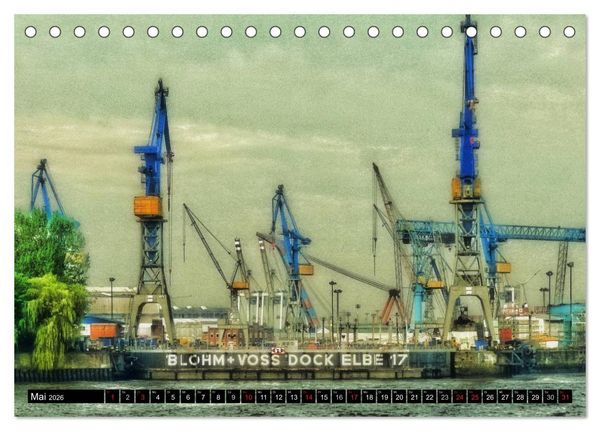 Produktbild: Faszination Hafen - Hamburg (Tischkalender 2026 DIN A5 quer), CALVENDO Monatskalender