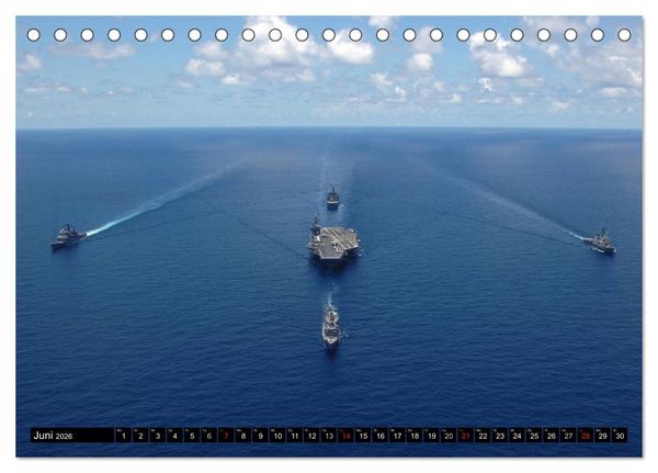 Produktbild: Kriegsschiffe der USA (Tischkalender 2026 DIN A5 quer), CALVENDO Monatskalender