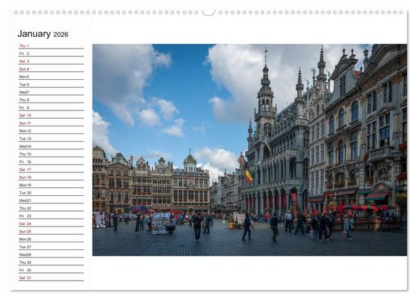 Produktbild: Belgium in pictures (High Quality Premium Wall Calendar 2026 DIN A2 landscape),CALVENDO 12 Month Wall Calendar