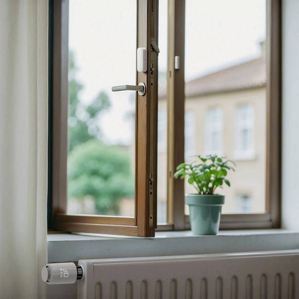 Produktbild: Hama Smart Home Fensterkontakt, f&uuml;r T&uuml;ren, Fenster, Garagen, Zigbee, magnetisch Fensterkontakt