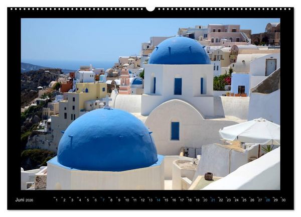 Produktbild: Santorini (hochwertiger Premium Wandkalender 2026 DIN A2 quer), Kunstdruck in Hochglanz