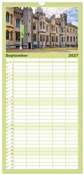 Produktbild: Familienplaner 2027 - Britische Inseln - Highlights des K&ouml;nigreichs mit 5 Spalten (Wandkalender, 21 x 45 cm) CALVENDO
